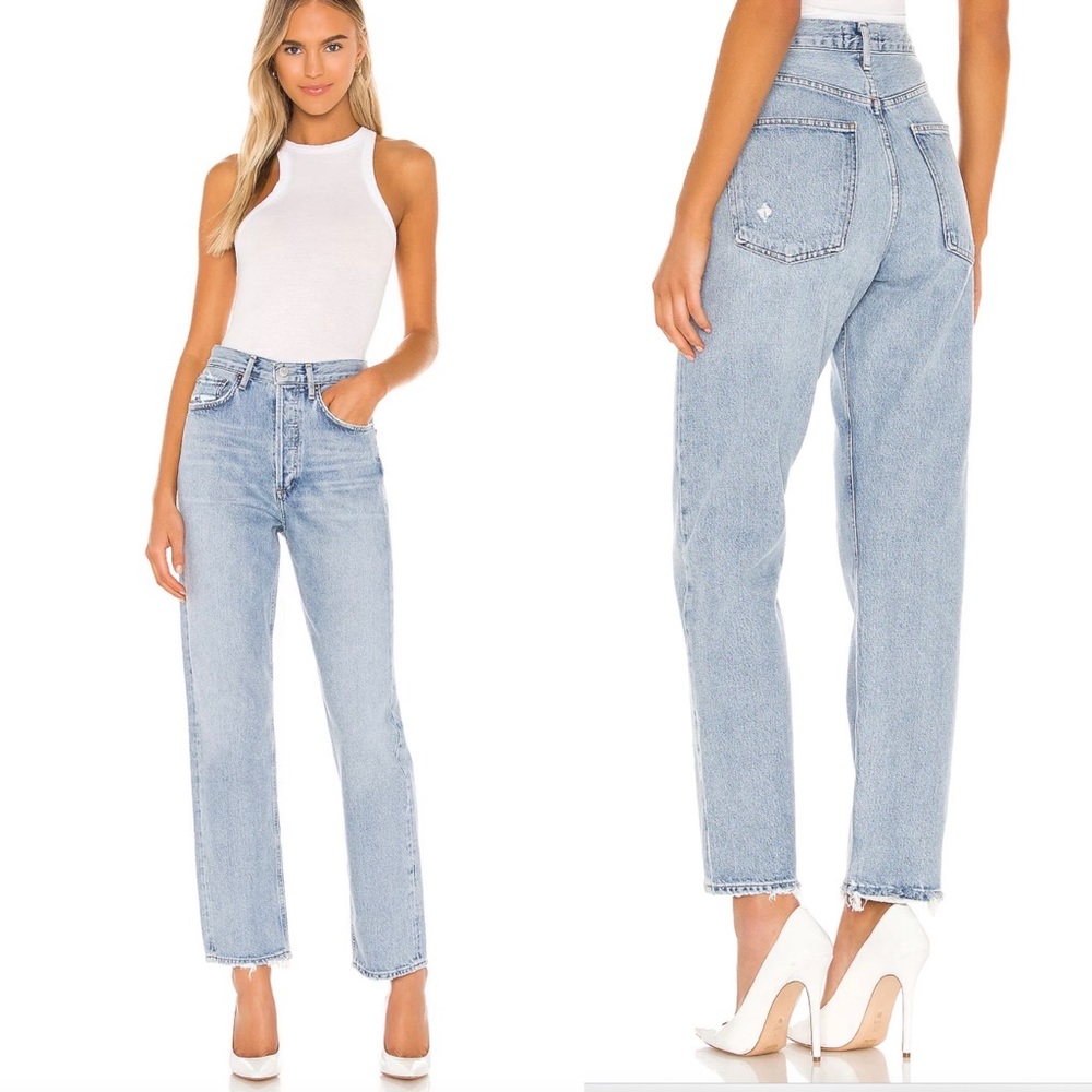 Agolde 90'S MID RISE LOOSE FIT Snapshot Wash Button Fly Rigid Denim 23